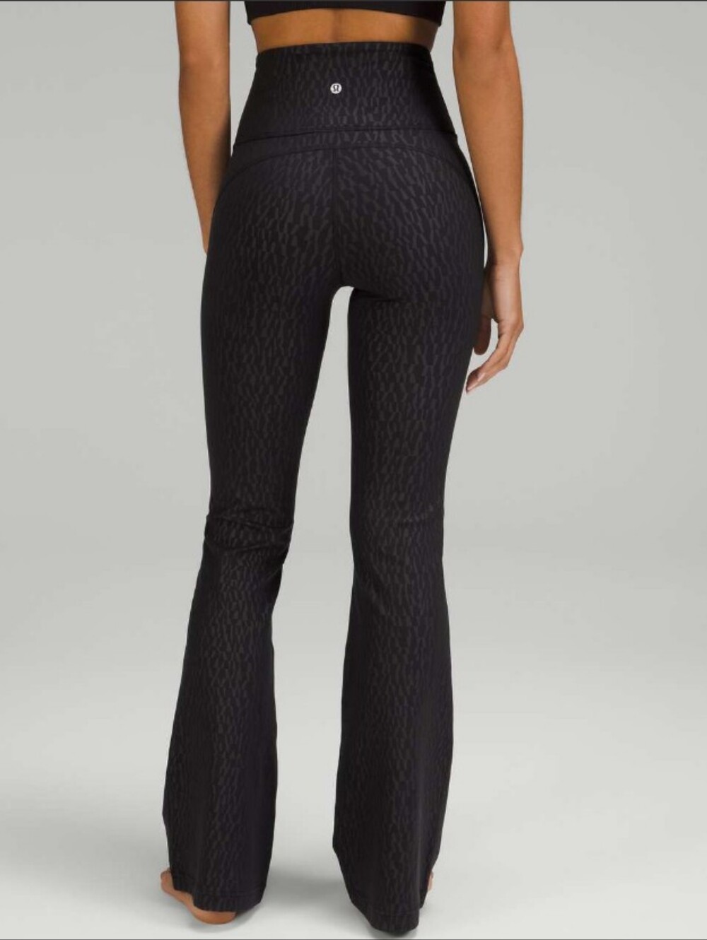 Lululemon Super High Rise Groove Pants Patterned Black Size 12